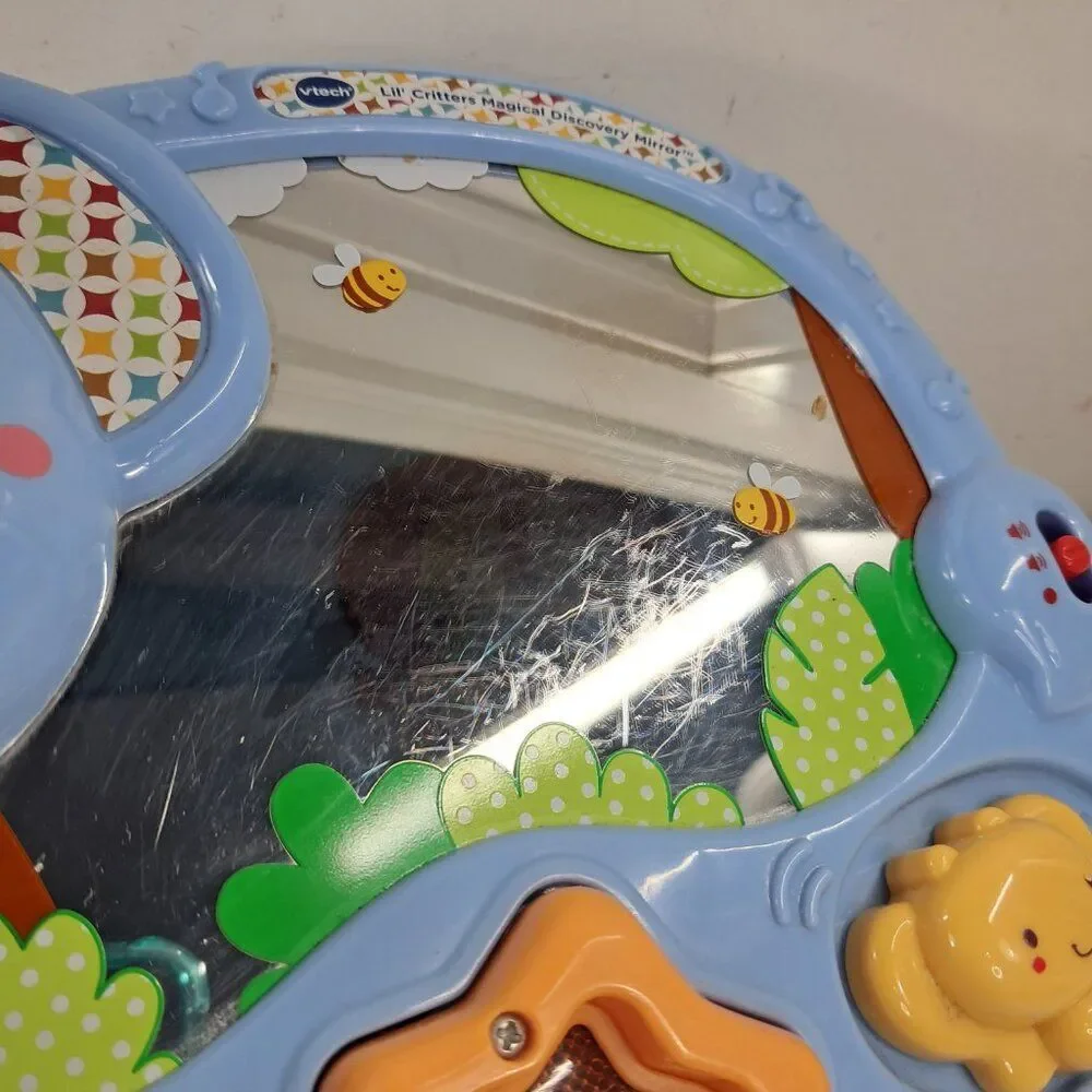 VTech baby Lil’ critters Magical discovery mirror elephant toy music lights WORK